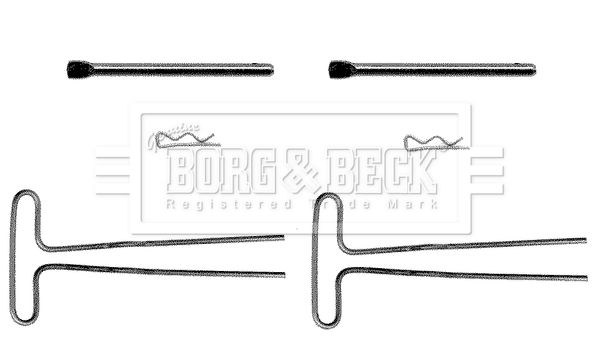 BORG & BECK Комплектующие, колодки дискового тормоза BBK1019